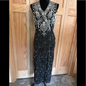 Beaded silk dress. Size M. Mother of bride? Fancy!